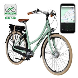 Mit der Ananda Ride App kannst du viele weitere E Bike Funktionen nutzen, Daten abrufen, Touren planen und navigieren.