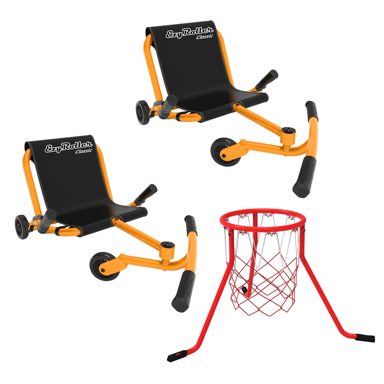 EzyRoller Classic mit Basketballkorb Komplettset EzyRoller Classic Blau mit passendem Basketballkorb, Outdoor Spielset für Kinder mit Spaß und Bewegung.