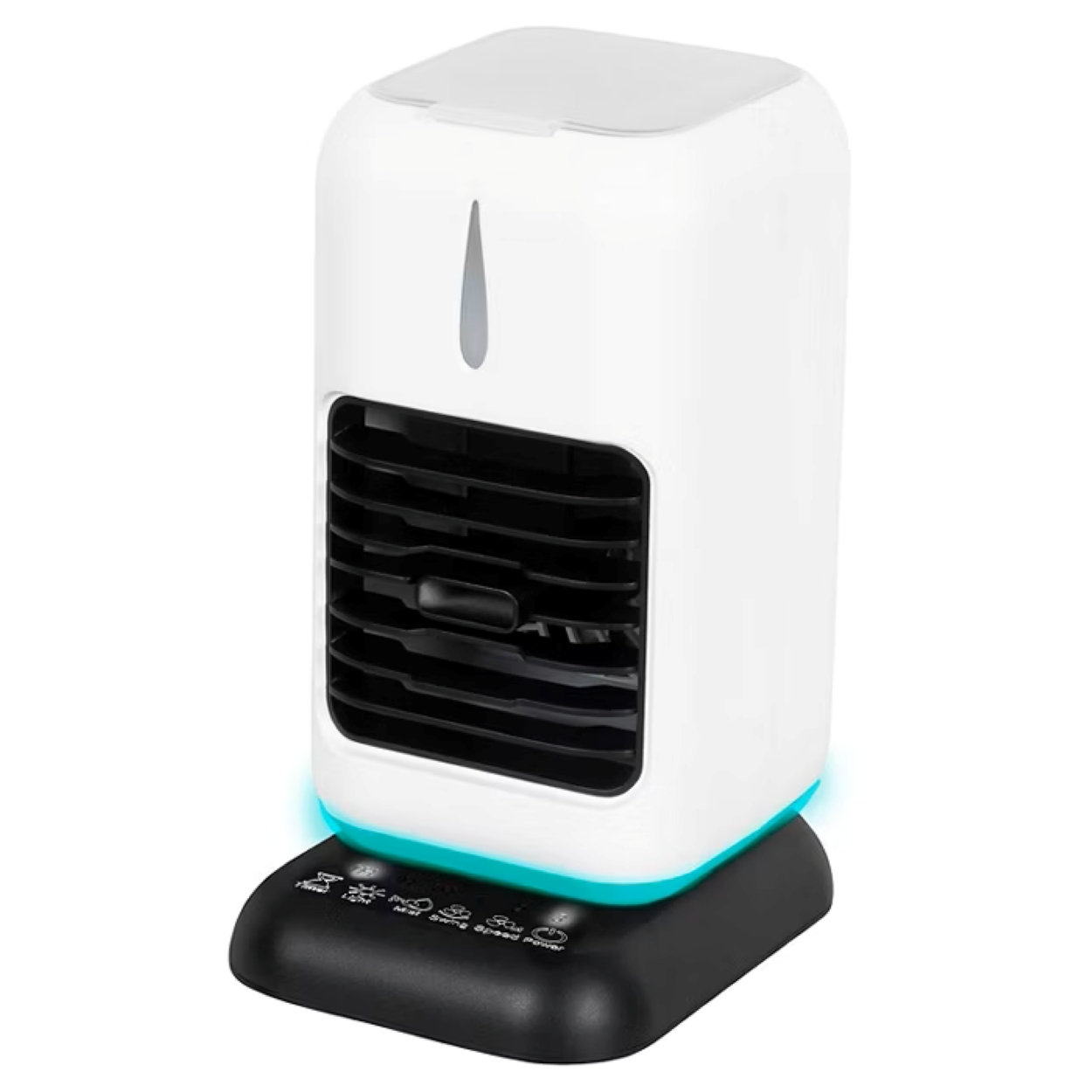 Ambiano Mini Luftkühler mit LED, Timer, 3 Stufen & 450ml Tank