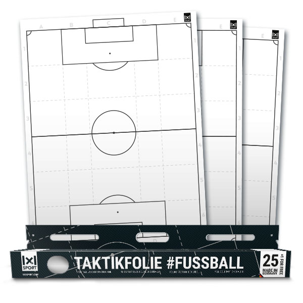     Taktikfolie #Fussball - 60cm x 80cm selbsthaftende Spielfeldvorlagen