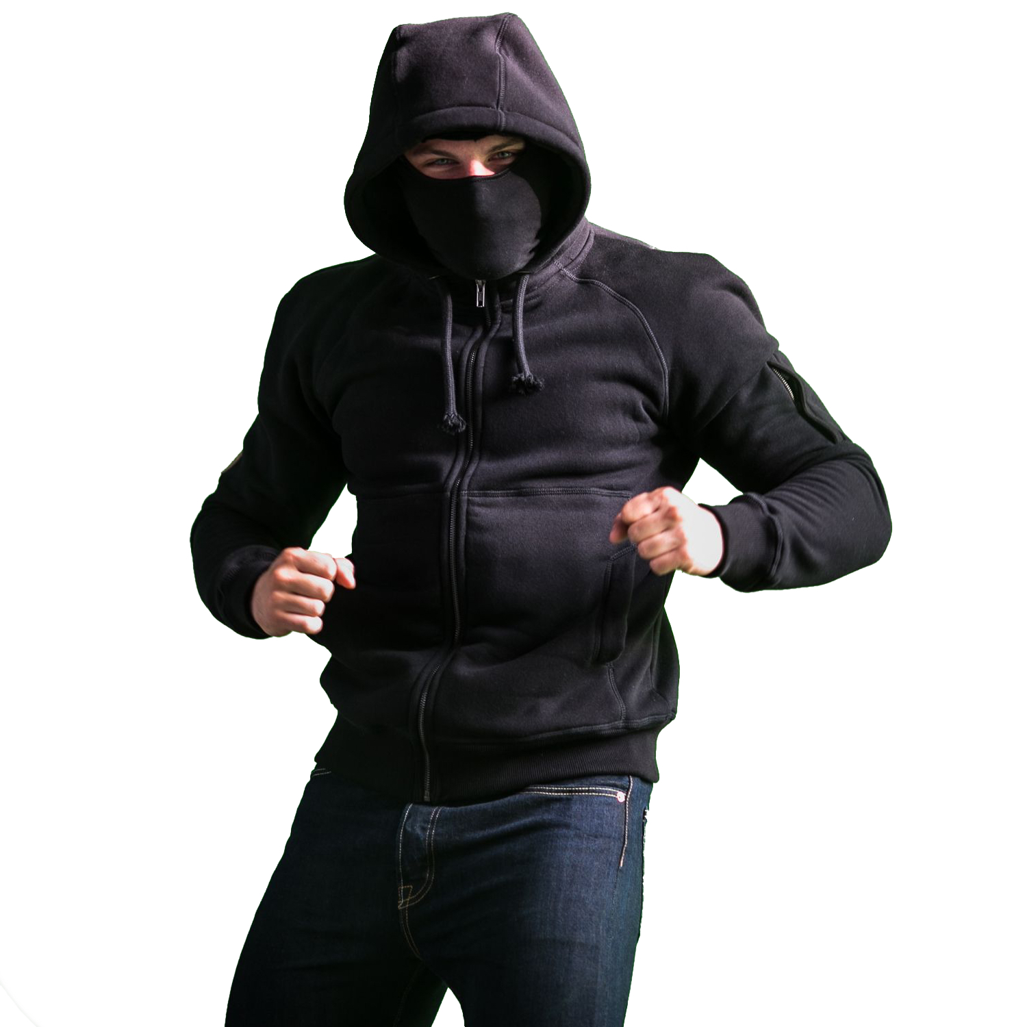 PGWEAR Herren Kapuzenjacke Smuggler mit Sturmhaube schwa...