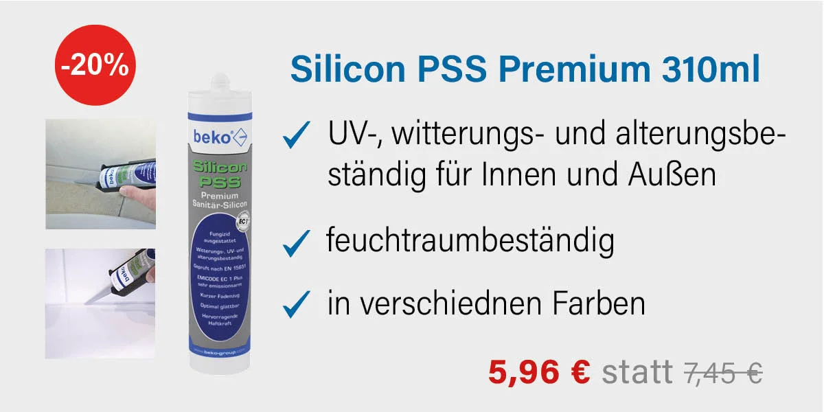     Silicon PSS 310ml Premium-Sanitär-Silicon beko