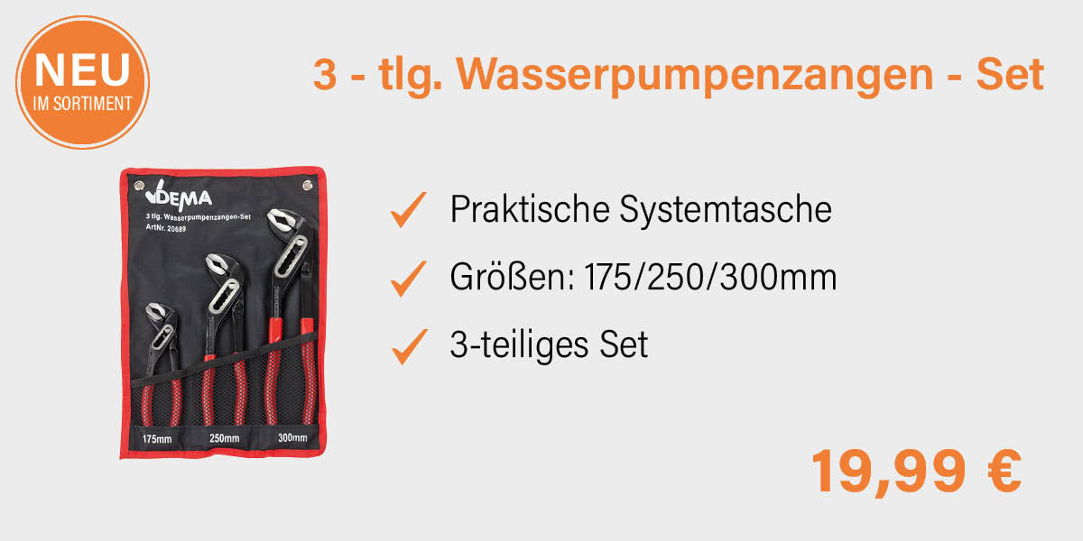     3 - tlg. Wasserpumpenzangen - Set