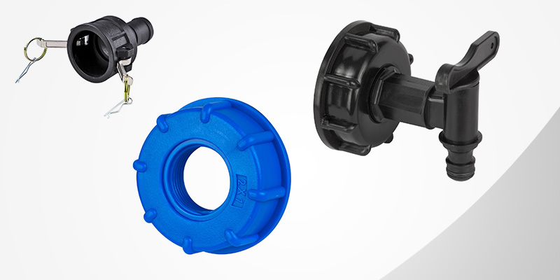 Adapter und Schraubkappen