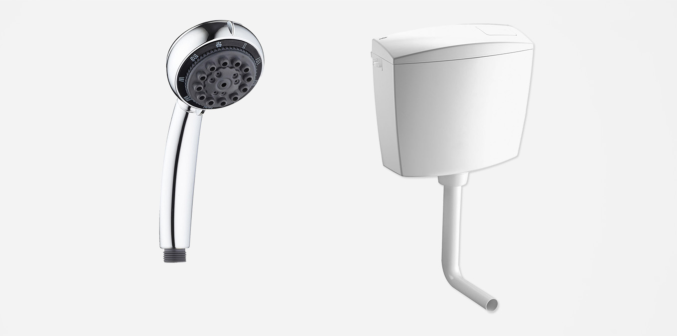 Dusche und WC