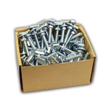 Stabilo-Sanitaer 100x Stockschrauben M8 x 120 mm Schraubstifte Gewindestifte verzinkt Doppelgewindeschrauben Rohrschellen Befestigungsmaterial Montagematerial