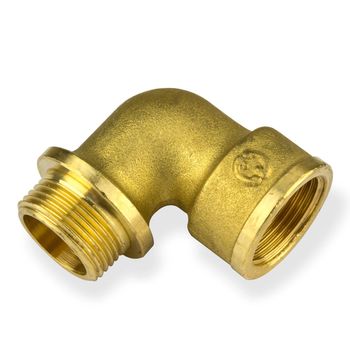 Messing 90° Winkel Verschraubung 1/2" X 3/8" - LR Verbinder Für Wasserleitung & Heizung