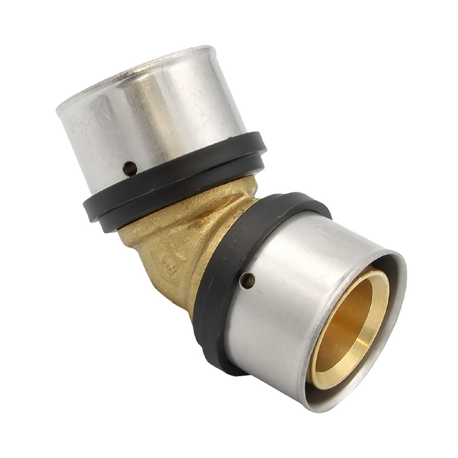 Pipetec Pressfitting Winkel 32x3 mm 45 Grad TH Kontur Verbundrohr Mehrschichtverbundrohr