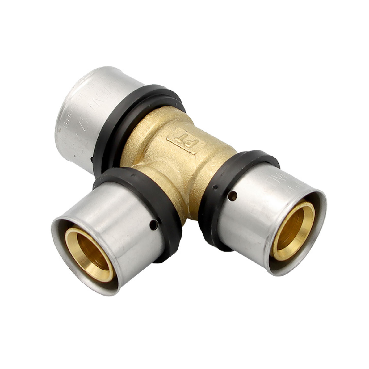 Pipetec Pressfitting T-Stück 32 x 3 - 26 x 3 - 26 x 3 mm reduziert TH Kontur Alu-Verbundrohr