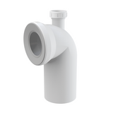 WC-Anschlussbogen 90° weiß mit Schlauchanschluss 40 mm