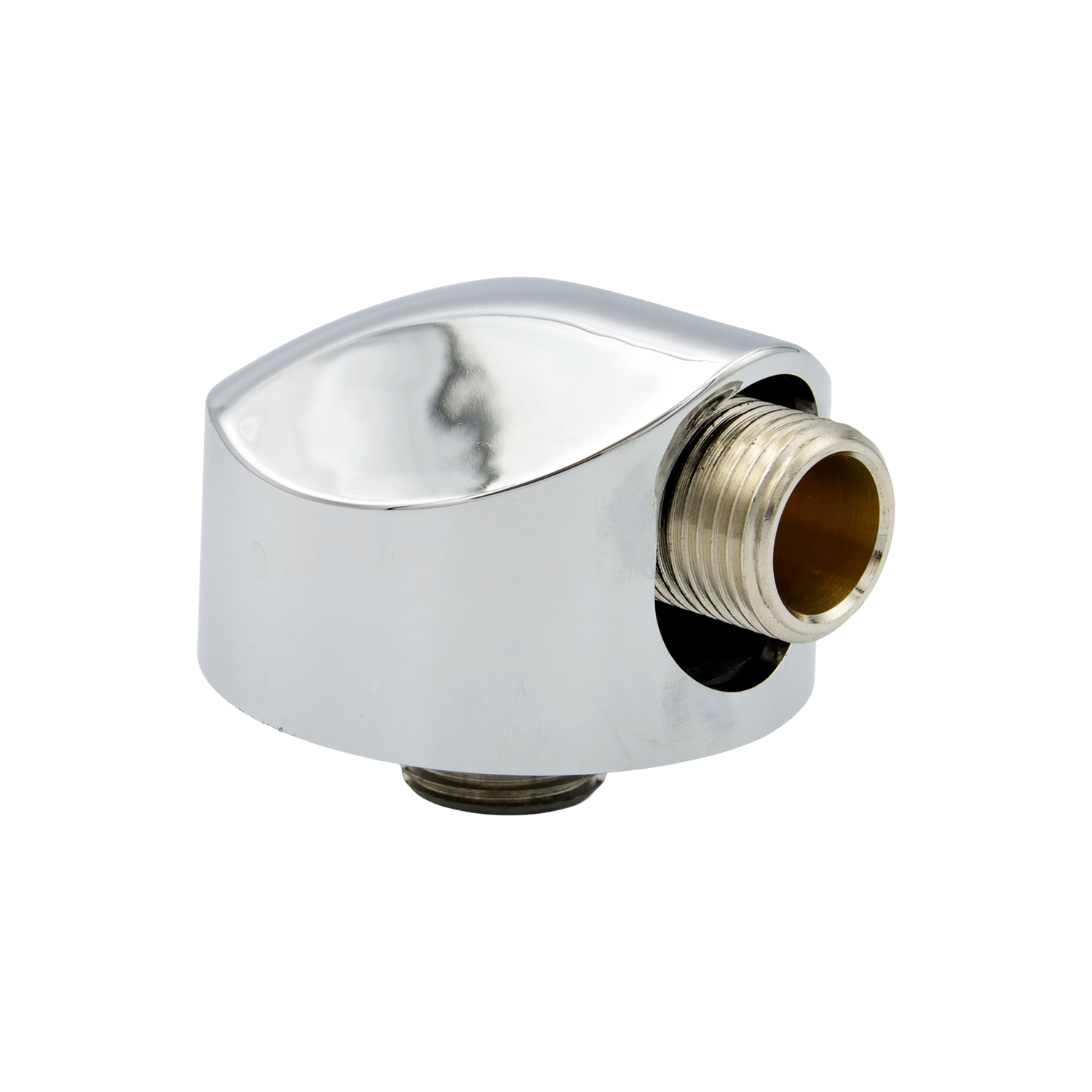 Messing Wandanschlussbogen 1/2 Zoll in Chrom-Optik für Brauseschlauch