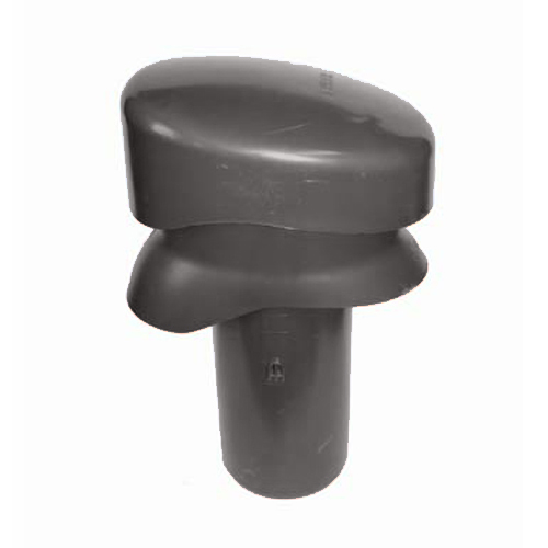 Venduct Be-Entlüfterrohr DN 110 Anthrazit - Mit Regenhaube Für Dach