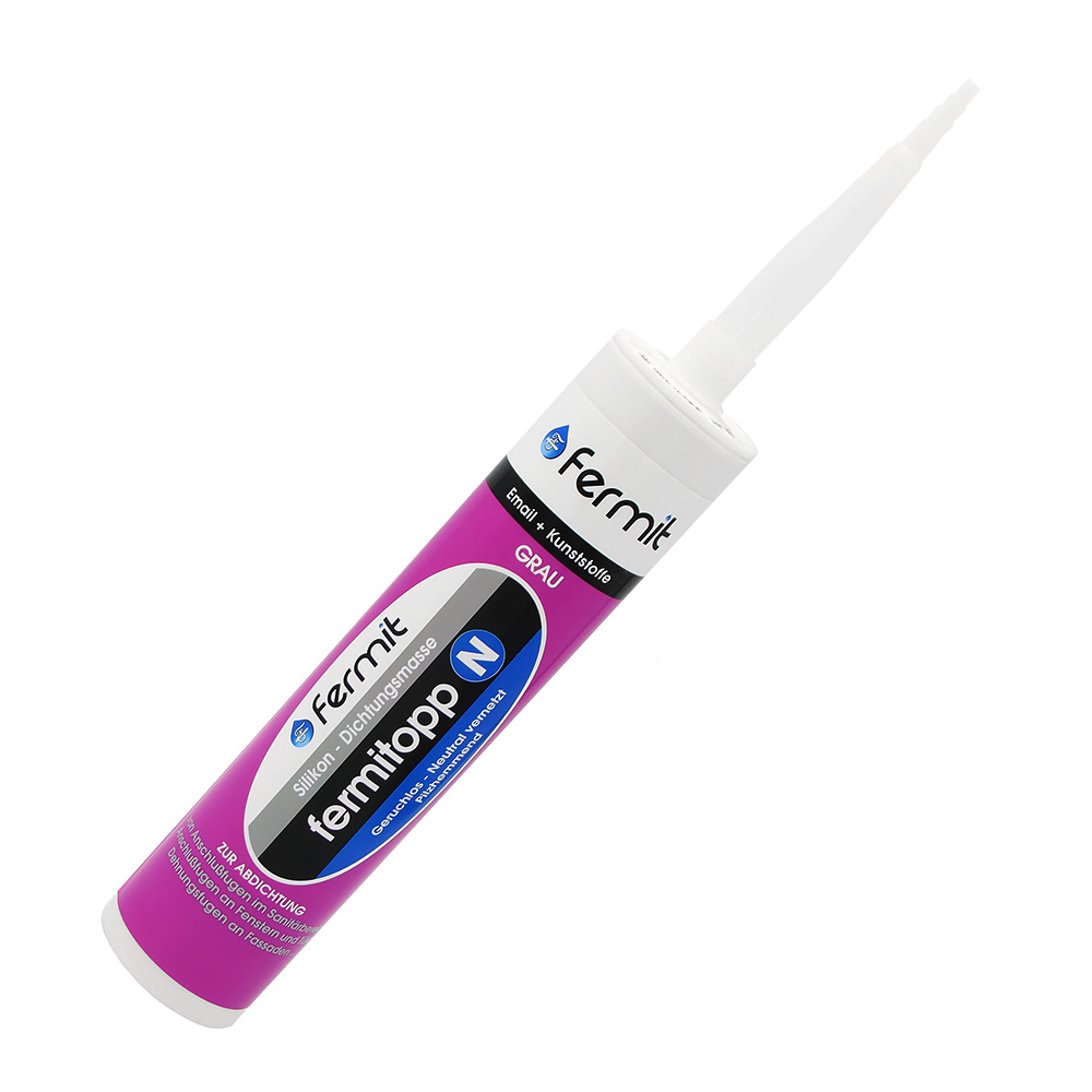 Fermitopp N 310 ml Kartusche Neutral vernetzender Silikon-Fugendichtstoff in verschiedenen Farben