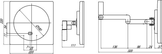 Emco Wand-Kosmetikspiegel mit Beleuchtung, 3-Fach