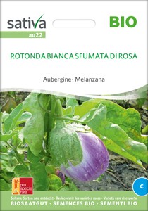 BIO Aubergine Rotonda Bianca Sfumata BIO Aubergine Rotonda Bianca Sfumata