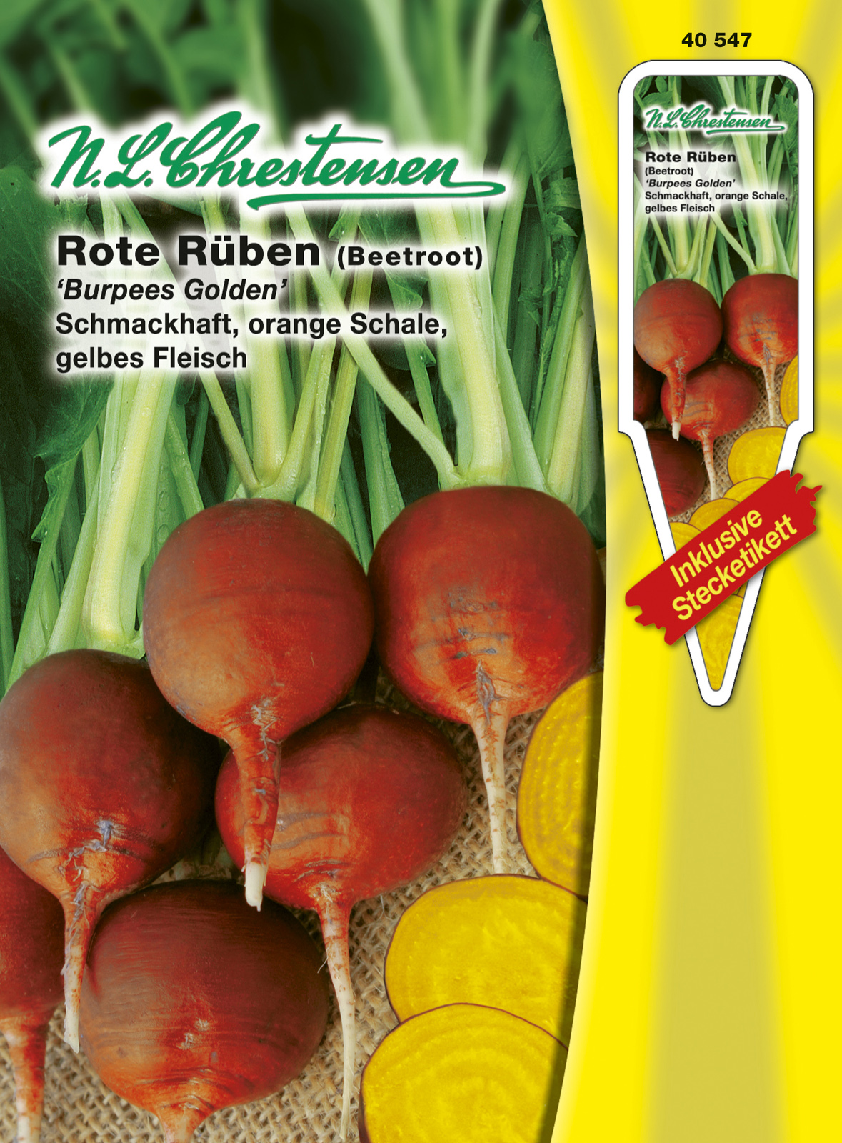 ca N.L.Chrestensen Saatgut Rote Rüben 100 Pflanzen