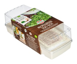 Microgreen Duo-Box inkl. 2 BIO Keimpads &amp; 1 Portion BIO Keimsaat (Anzuchtset)