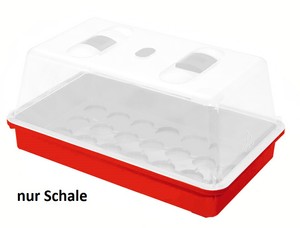 38 x 24 x 6 cm Anzuchtschale für Zimmergewächshaus rot