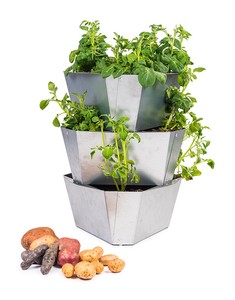 PAUL POTATO Kartoffelturm Starter Stahl Set (3 Etagen)