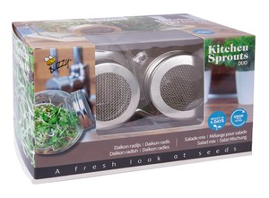 Sprossenglas DUO Set mit BIO Keimsprossen Sprossenglas DUO Set mit BIO Keimsprossen