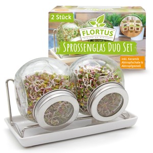 Sprossenglas Duo Set (2x 425 ml)