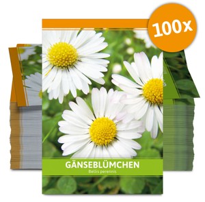 Gänseblümchen für Werbezwecke (100 Tütchen) Gänseblümchen für Werbezwecke (100 Tütchen)