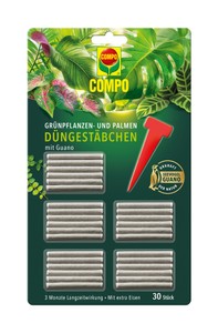 Grünpflanzen- und Palmen Düngestäbchen mit Guano (30 Stück)