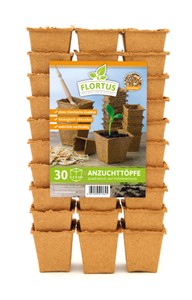 5 x 5 cm Anzuchttopf quadratisch auf Holzfaser Basis