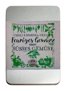 Gemüse Anzuchtset inkl. 3 Stecketiketten - Chili- / Paprika-Trio Gemüse Anzuchtset inkl. 3 Stecketiketten - Chili- / Paprika-Trio
