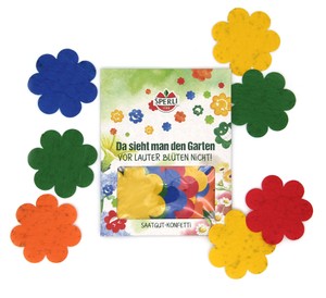 Saatgut-Konfetti Blüten (Saatplatte)