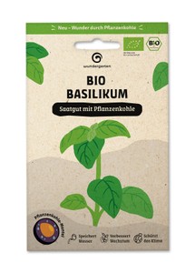 BIO Saatgut mit Pflanzenkohle-Mantel Basilikum BIO Saatgut mit Pflanzenkohle-Mantel Basilikum