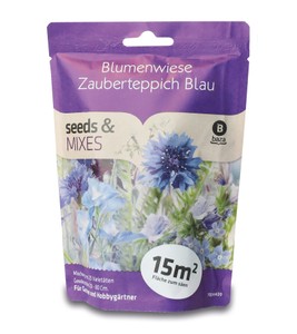 Blumenwiese Zauberteppich Blau (15 m²)