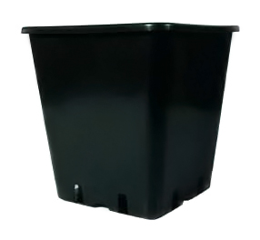 Topf, viereckig, schwarz, 23 x 23 x 26 cm, 11 L