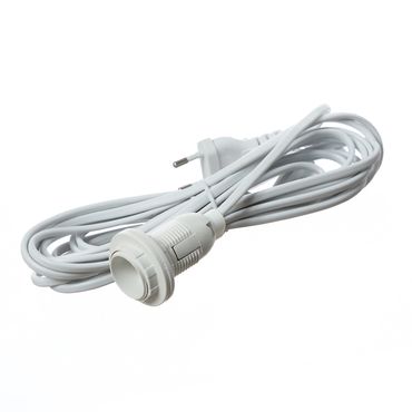 Kabel fr Leuchtsterne und Hngeartikel Lnge 5m E14 Fassung ohne Schalter  wei | eBay.de