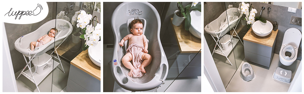 Chien Et Chat Luppee Baignoire Pour Bebe 84 Cm Bleu Antiderapant Baignoire 84 Cm Baignoire Bebe Sur Pied Bebe Puericulture Le Bain