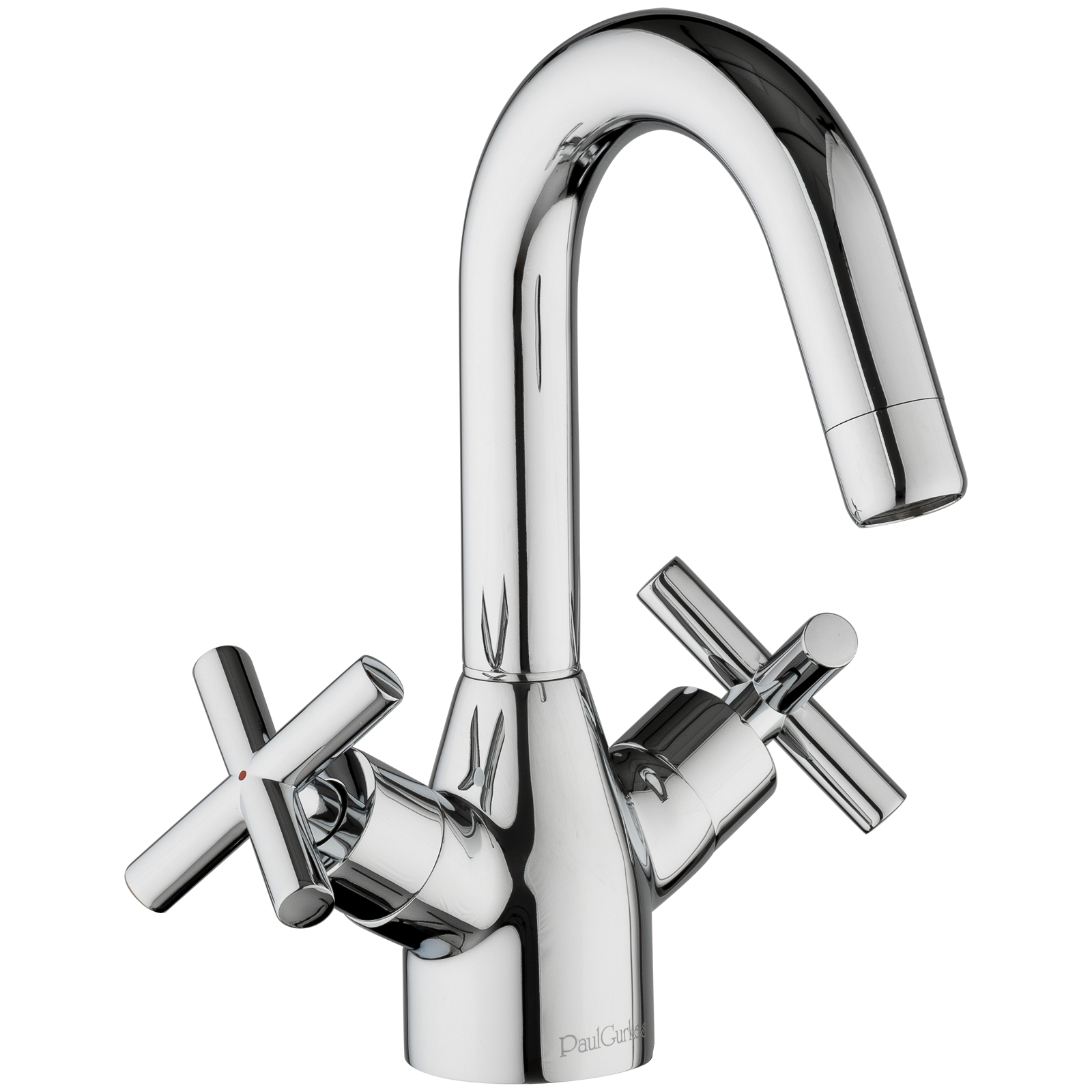 Waschtischarmatur Unterputz Wasserhahn 3-Loch Kreuzgriff Mischbatterie