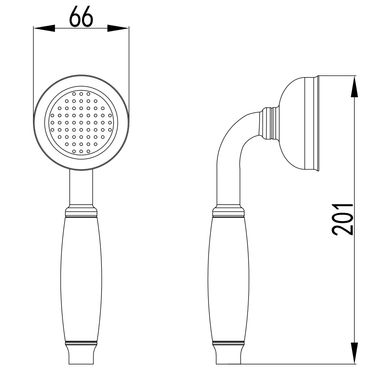 Handbrause Duschkopf Stabbrause rund eckig oval retro Brausekopf
