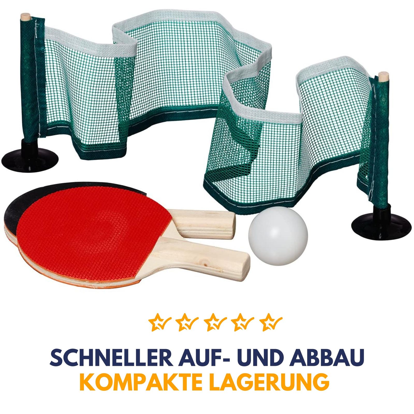 | 2 Mini Sporting Sportbude Mini & Tischtennisspiel inkl. Tischtennisball hochwertige Best I Tischtennis online kaufen! - Mini Netz hier Set Freizeit-Sportartikel Tischtennisschläger