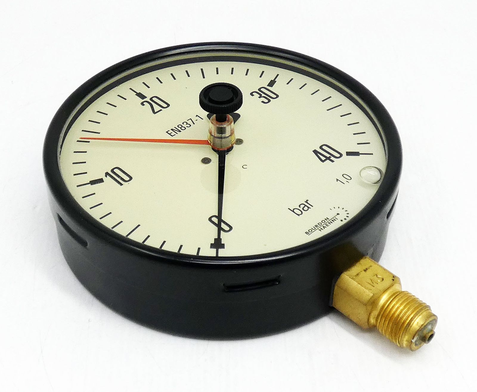 Bourdon Haenni 040bar flüssigkeitsgefülltes Manometer used Maaslos