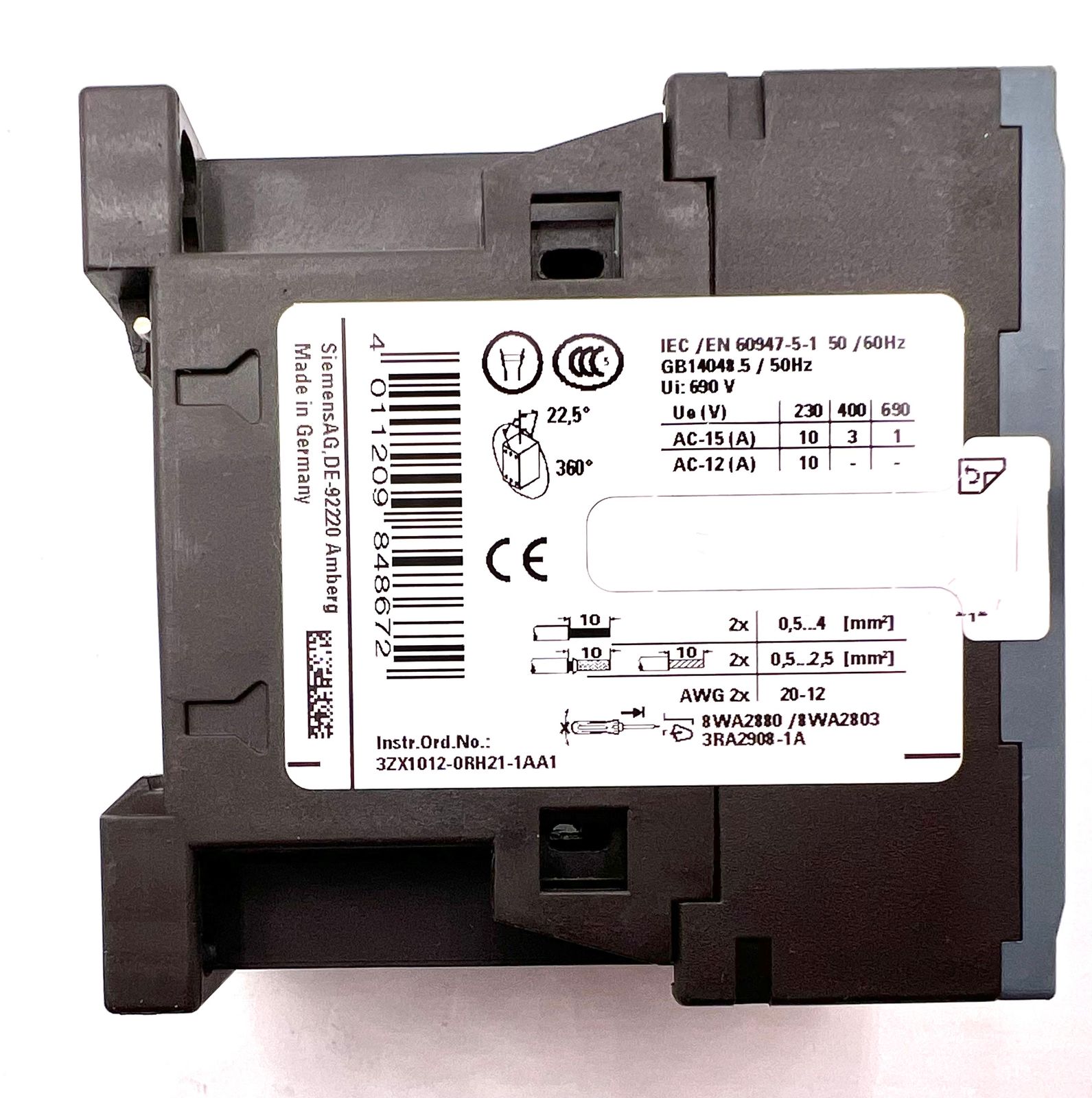 Siemens SIRIUS 3RH2262-2BB40 E:04 24VDC + A8E56200519403 E:02 