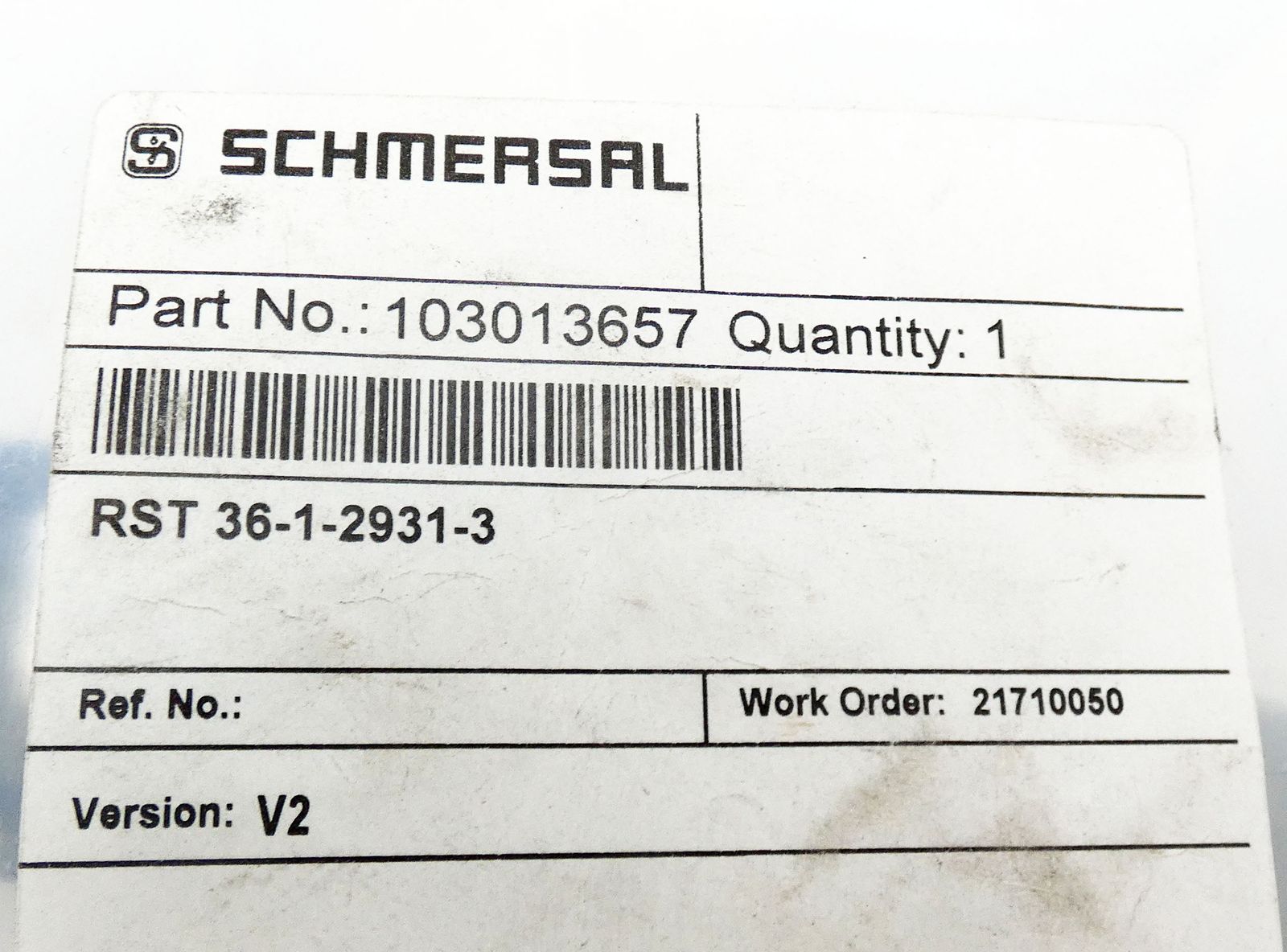 Schmersal RST 36-1-2931-3 103013657 Sicherheitssensor -unused 