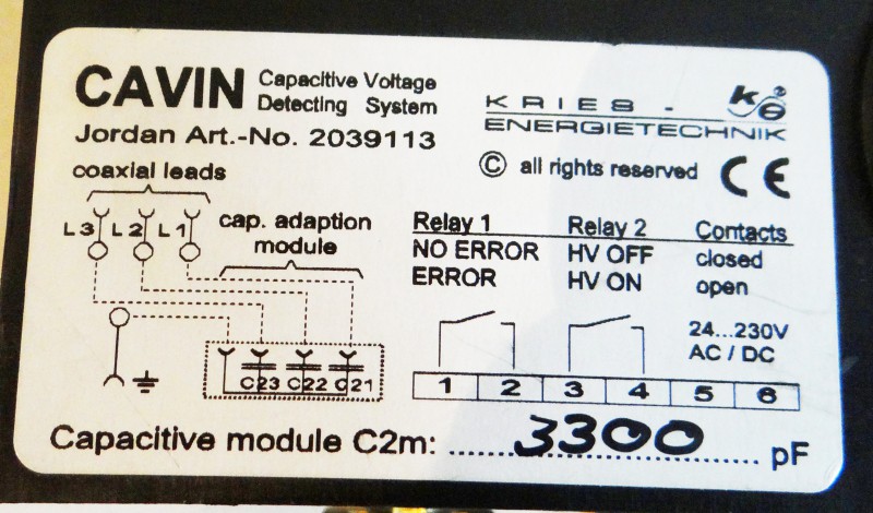 KRIES Energie CAVIN IEC 61243-5 Capacitive Voltage Detecting System
