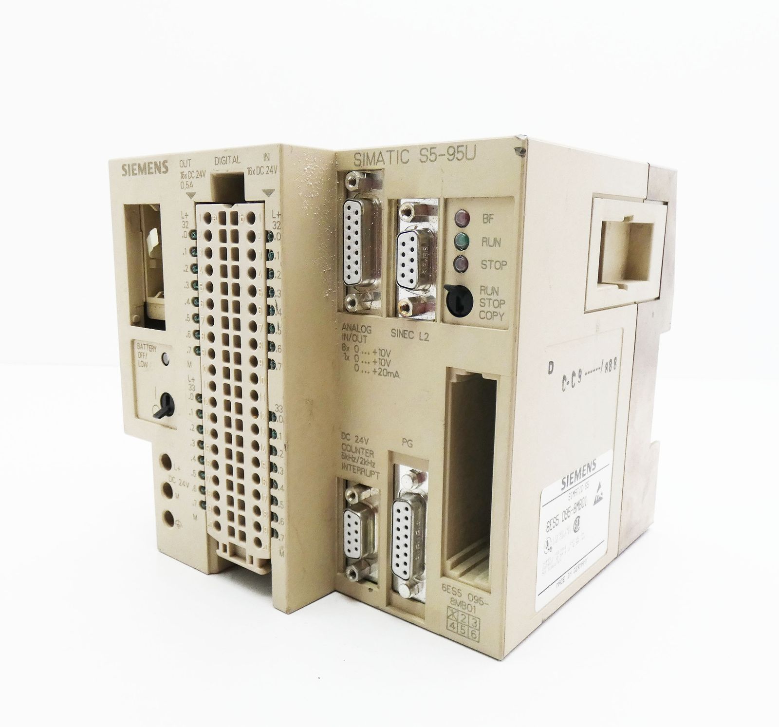 Siemens Simatic S5 6ES5 095-8MB01 E: 01 -used- | Maaslos-Guenstig.de