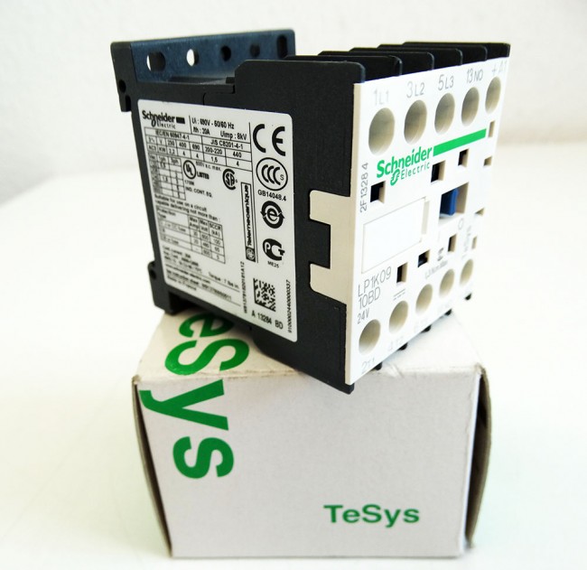 Schneider Electric LP1K0910BD 24VDC 4kW-380/415V Contactor Contactor ...