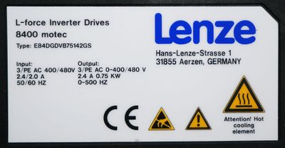 Lenze Motec 8400 E84DGDVB75142GS – Neuf Sous Emballage Ouvert