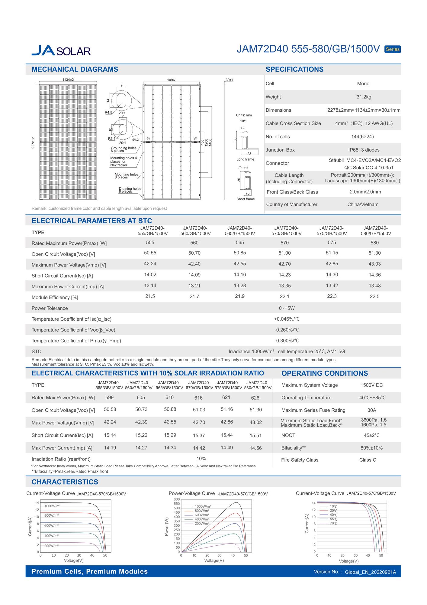 JA-Solar JAM72D40 580/GB Bifacial Glas-Glas PV-Modul Solarmodul