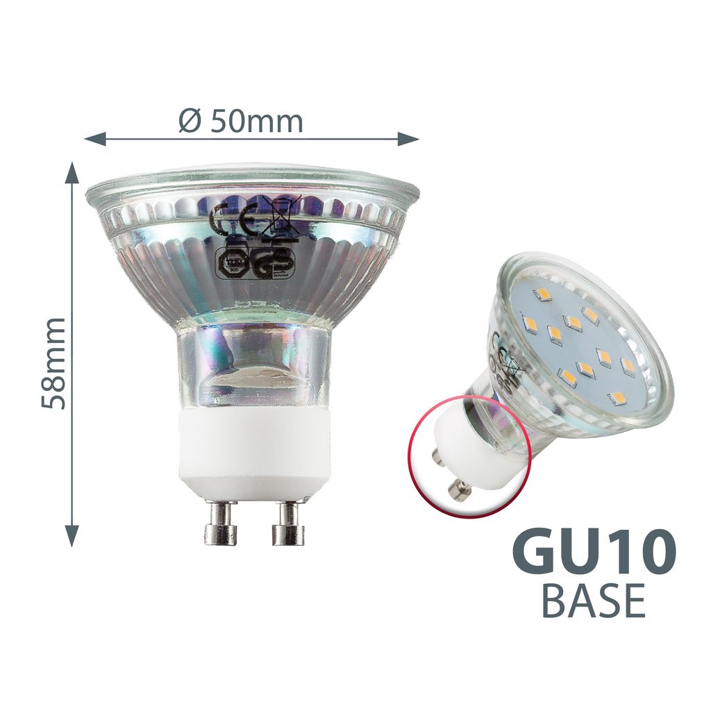 Ampoule LED GU10 Ampoule D'économie D'énergie 3W Blanc Chaud Spot 3000K 10 width=320