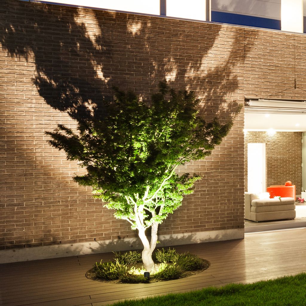 B.K.Licht Spot Extérieur Avec Ampoule LED 3W GU10, Spot Orientable, Applique Murale Extérieure, 2 Filtres De Couleur, éclairage Jardin Terrasse Chemin, Lumière Blanche Chaude 16 width=320