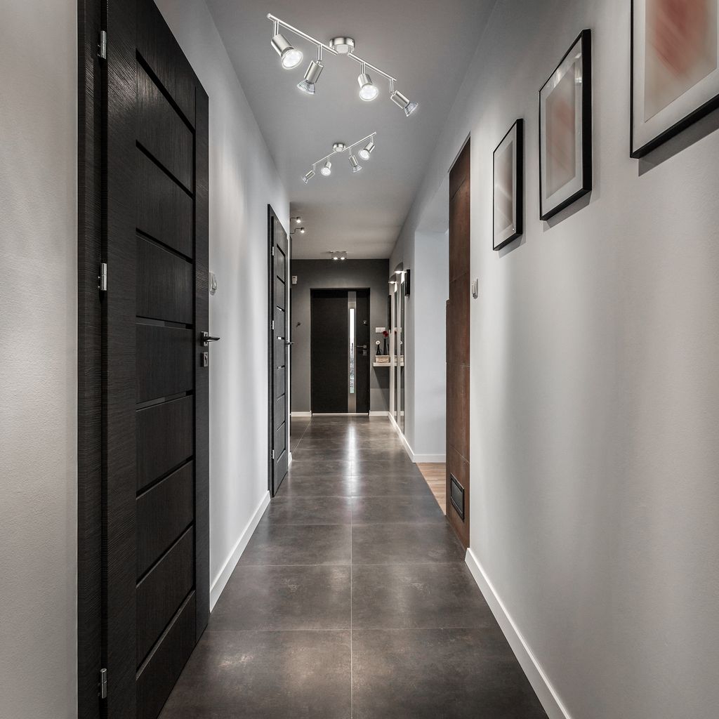 B.K.Licht Plafonnier LED 4 Spots Pivotants & Orientables, 4 Ampoules LED 2,9W GU10, Barre Spots Plafond Salon Salle à Manger Cuisine Couloir, 2 Bras Tournants, Lumière Blanche Chaude 13 width=320