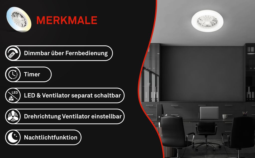 LED Deckenventilator Bild 2